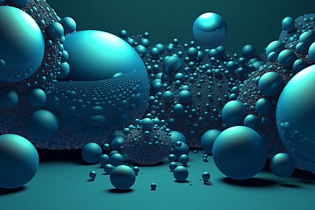 抽象蓝色球体背景背景图片