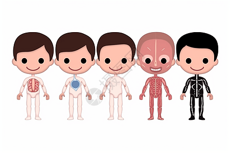 人体解剖教育学插画背景图片