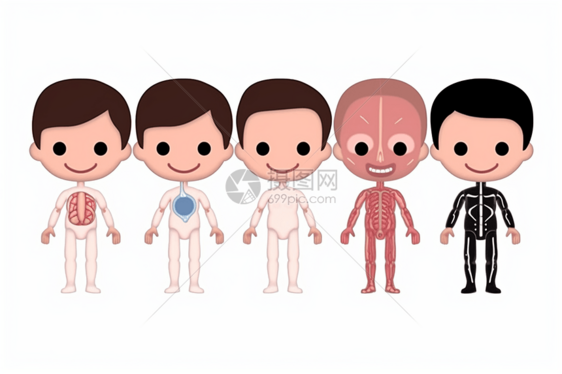 人体解剖教育学插画图片