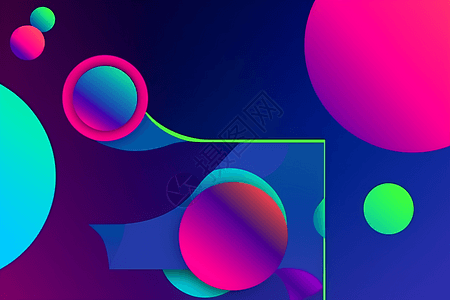 霓虹灯彩色抽象3d效果图片