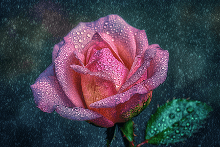 粉红色玫瑰3D渲染图图片