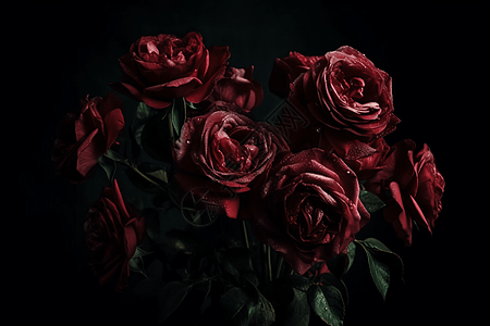 一束红玫瑰图片