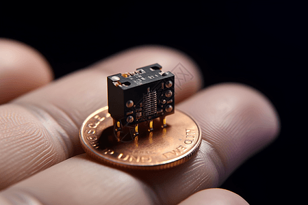 微型芯片电路板小部件高清图片