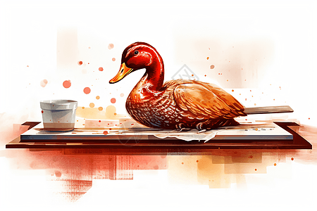 桌子上的北京烤鸭背景图片