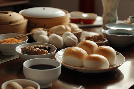 中式传统早餐图片