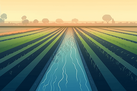 农田的灌溉图片
