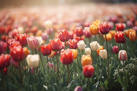 郁金香花海图片