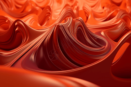 橙红色背景的抽象流体图案图片