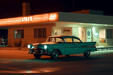 50年代式汽车旅馆图片