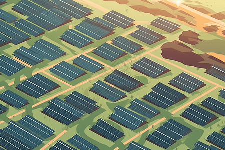 农场的电力太阳能电池板图片