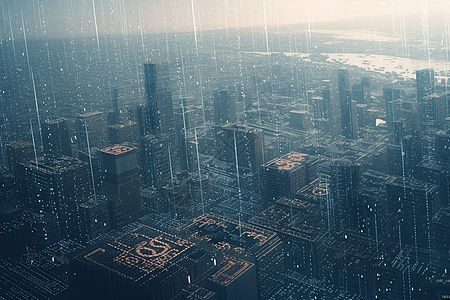 科技数字城市背景图片