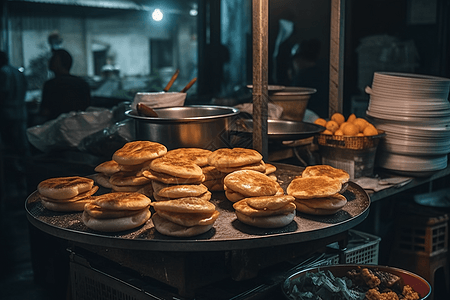 街头美食场景图片