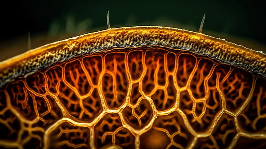 植物茎的横截面3D渲染图图片