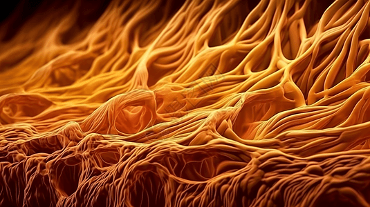 组织中肌肉细胞3D渲染图背景图片