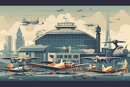 航空博物馆的插图图片