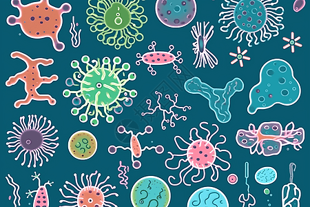 卡通图细菌图片
