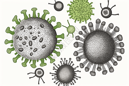 病毒的多个触角图片