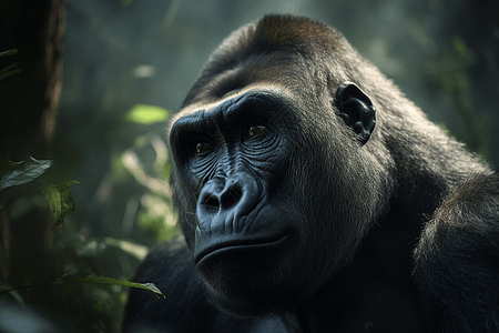 丛林里的大猩猩图片