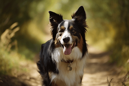 欢快的边境牧羊犬图片