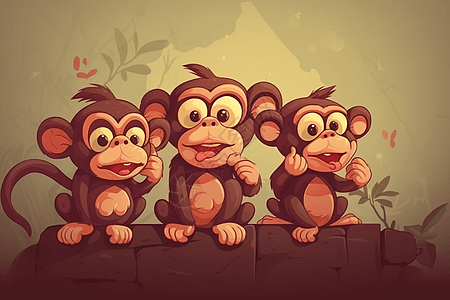 顽皮的猴子图片