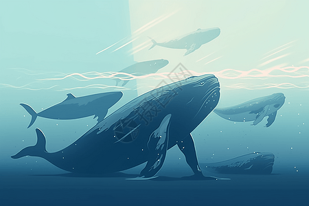 神秘的鲸鱼背景图片