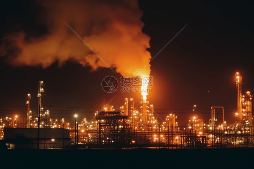炼油厂火灾图片