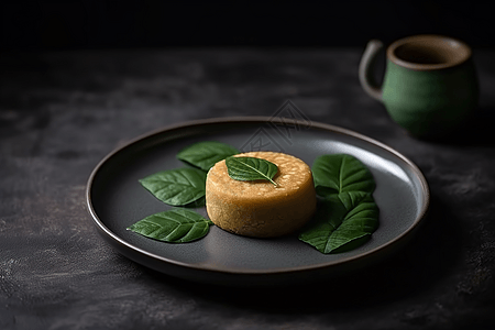 莲蓉蛋糕甜食背景图片