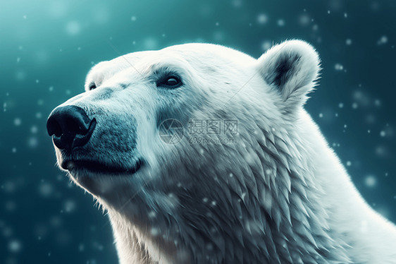北极熊潜水图片
