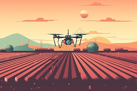 无人机农场行动背景图片