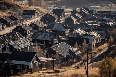 煤矿小镇图片