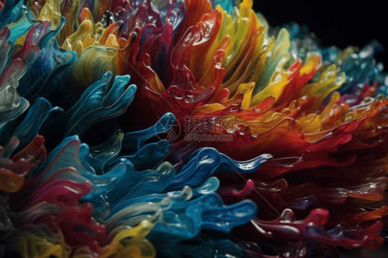 3D珊瑚抽象立体肌理模型图片