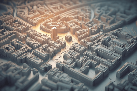 城市建筑的模型图片