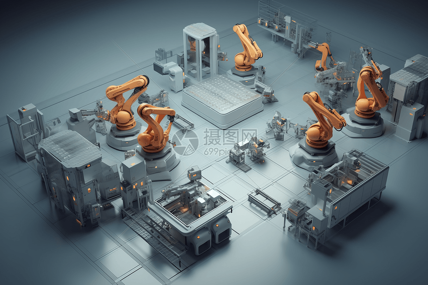 机器人生产线图片