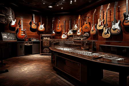 吉他销售中心高清图片