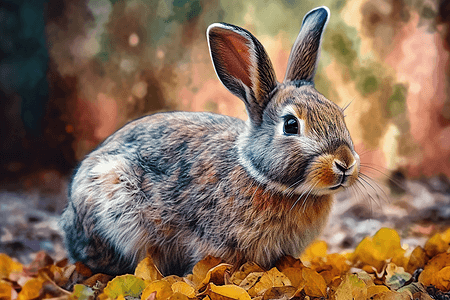 草丛里的兔子图片