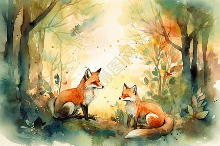 森林里的狐狸图片