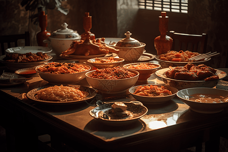 中式菜肴背景图片