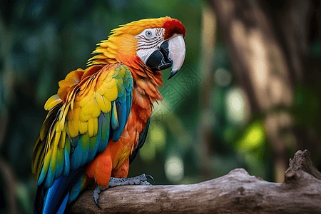 彩色的鸟林间彩色的鹦鹉背景
