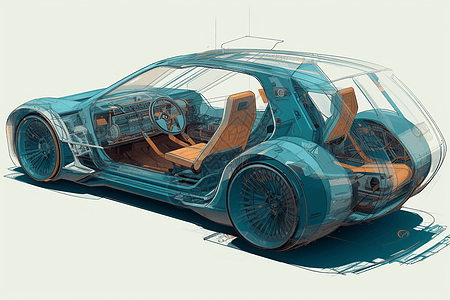 未来汽车的细节图图片