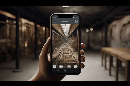 AR博物馆配有虚拟导游图片