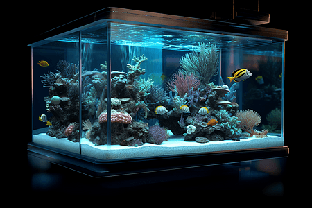 水族馆里多彩的鱼类背景图片