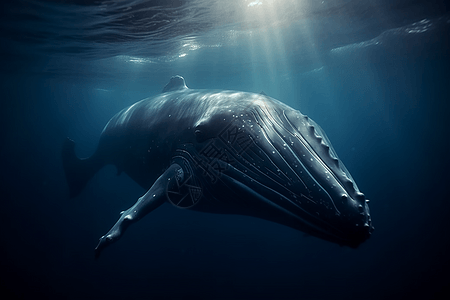 水下生物巨鲸图片