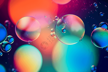 生动多彩气泡背景图片