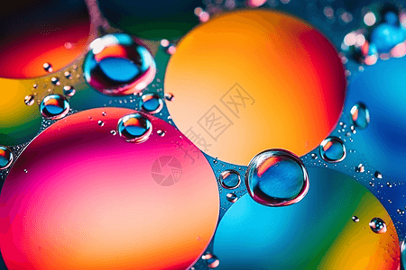 抽象彩色气泡图片