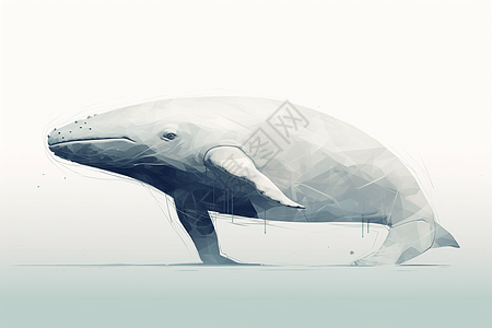 白背景巨鲸图片