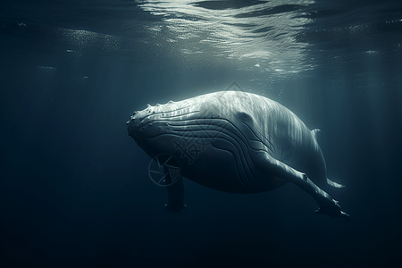水中涌动的鲸鱼图片