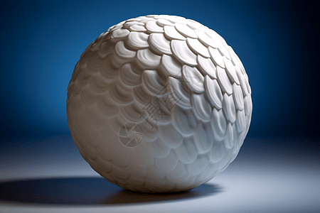 白色的球体雕塑图片