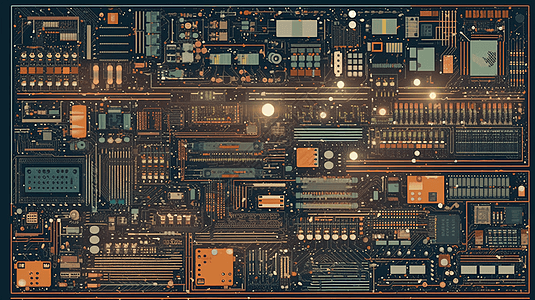 复杂的精密电子元件图片