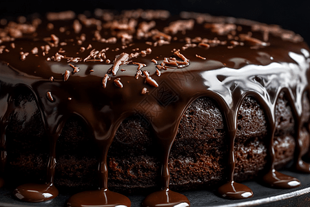 巧克力包裹的蛋糕图片