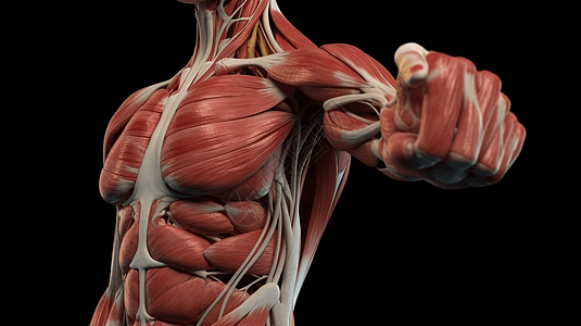 人体胸廓肌肉系统图片